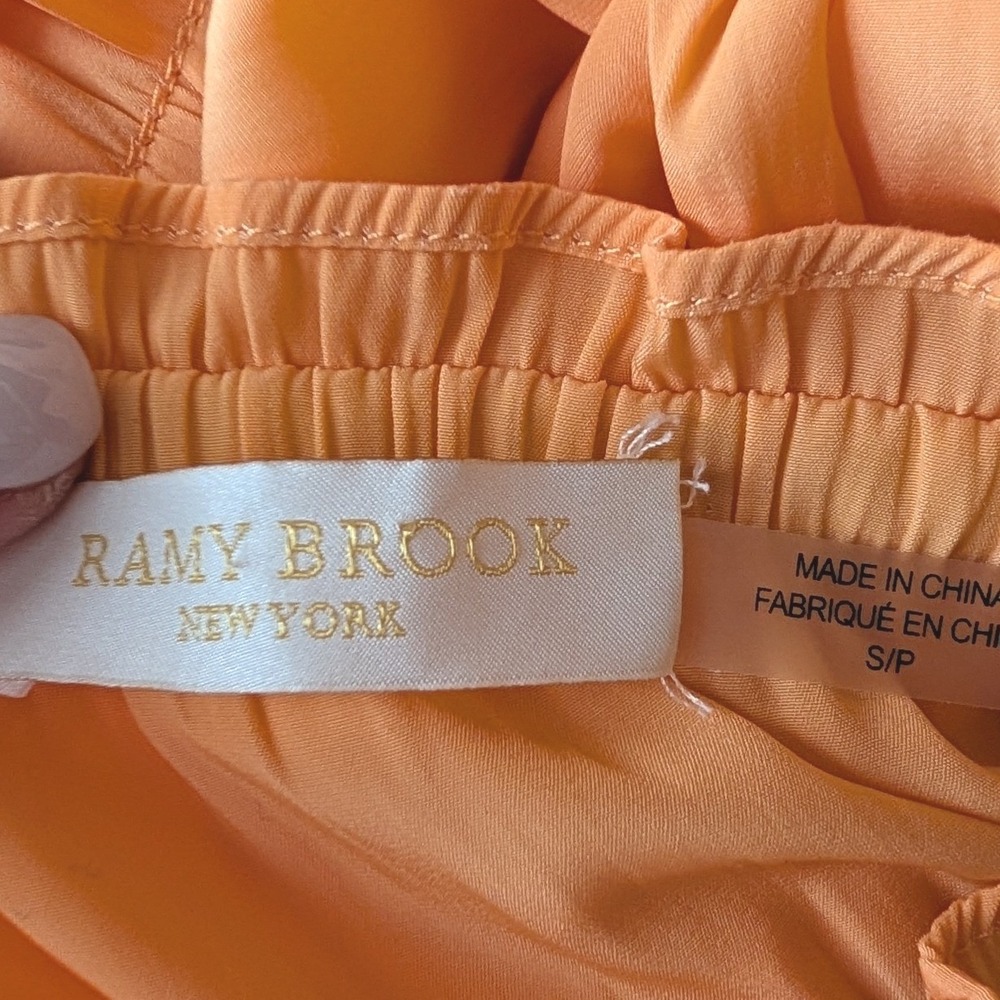 Ramy Brook Natalie Strapless Maxi Dress S Bellini Smocked Tiered Ruffle‎ Boho - Picture 9 of 15